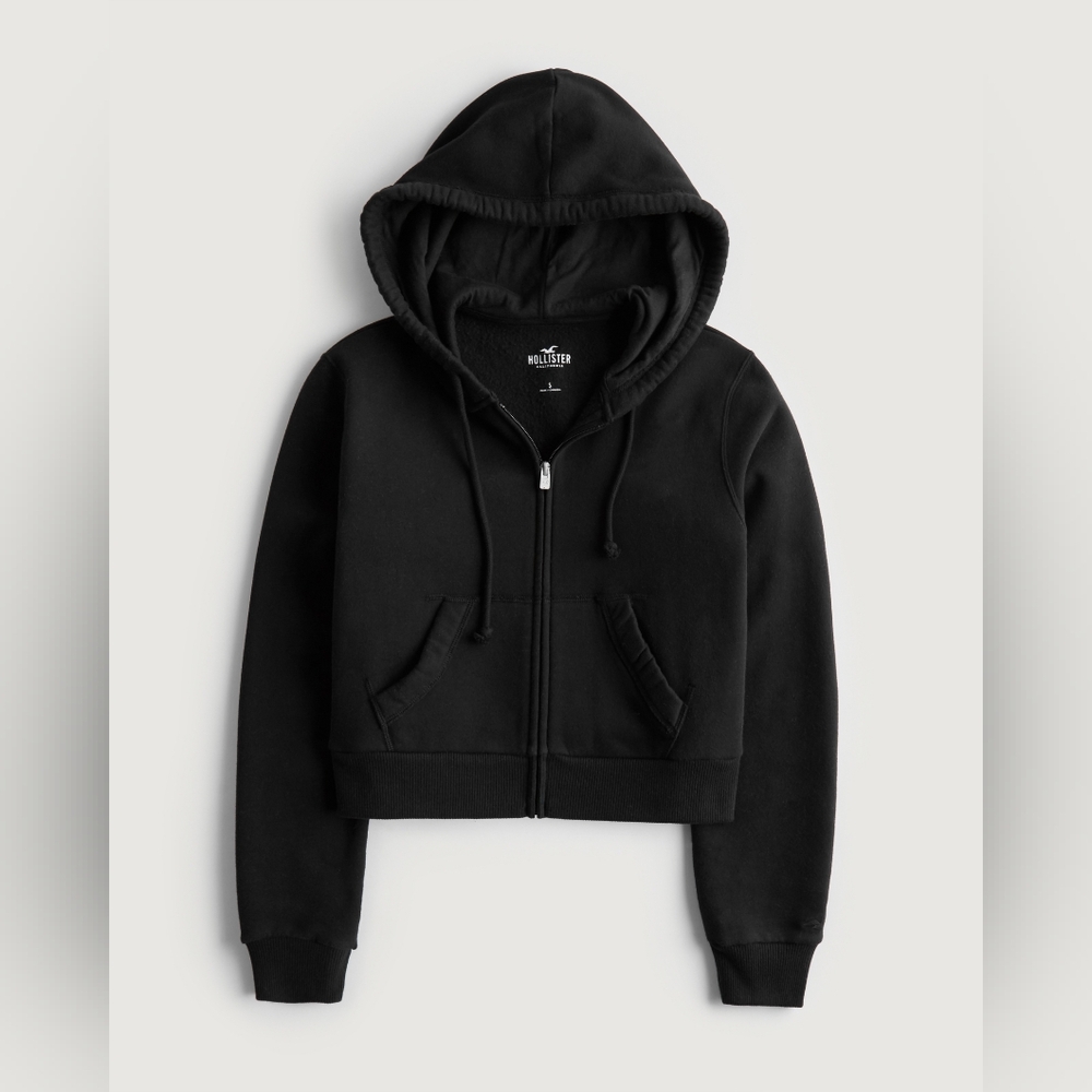 Hollister mini zip-up hoodie medium